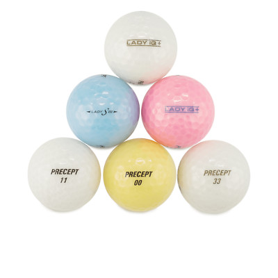 Precept Assorted Models Mint Recycled Used Golf Balls, Color Mix - 48 Count
