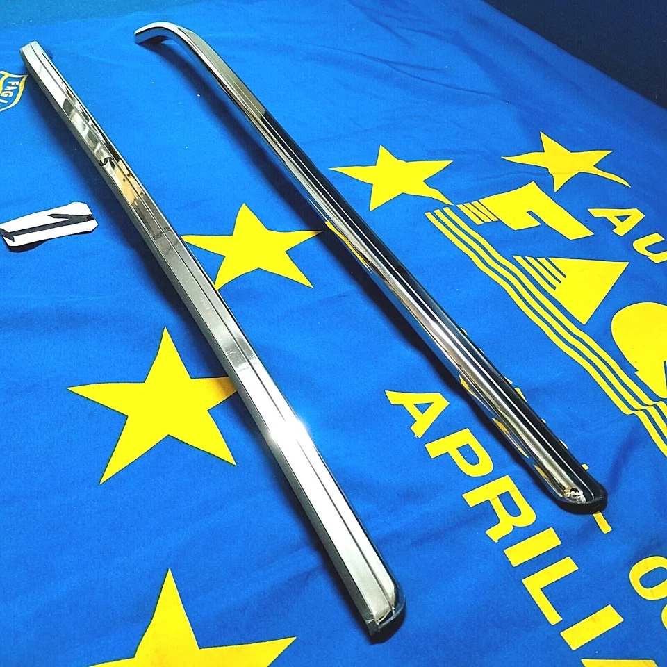 MODANATURA FIAT ARGENTA 2pz.D/Sx.ACCIAIO INOX ANT. GOCCIOLATOIO ARGENTA (NUOVO) - Immagine 4 di 4