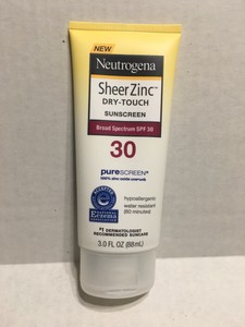 neutrogena zinc oxide sunscreen ingredients
