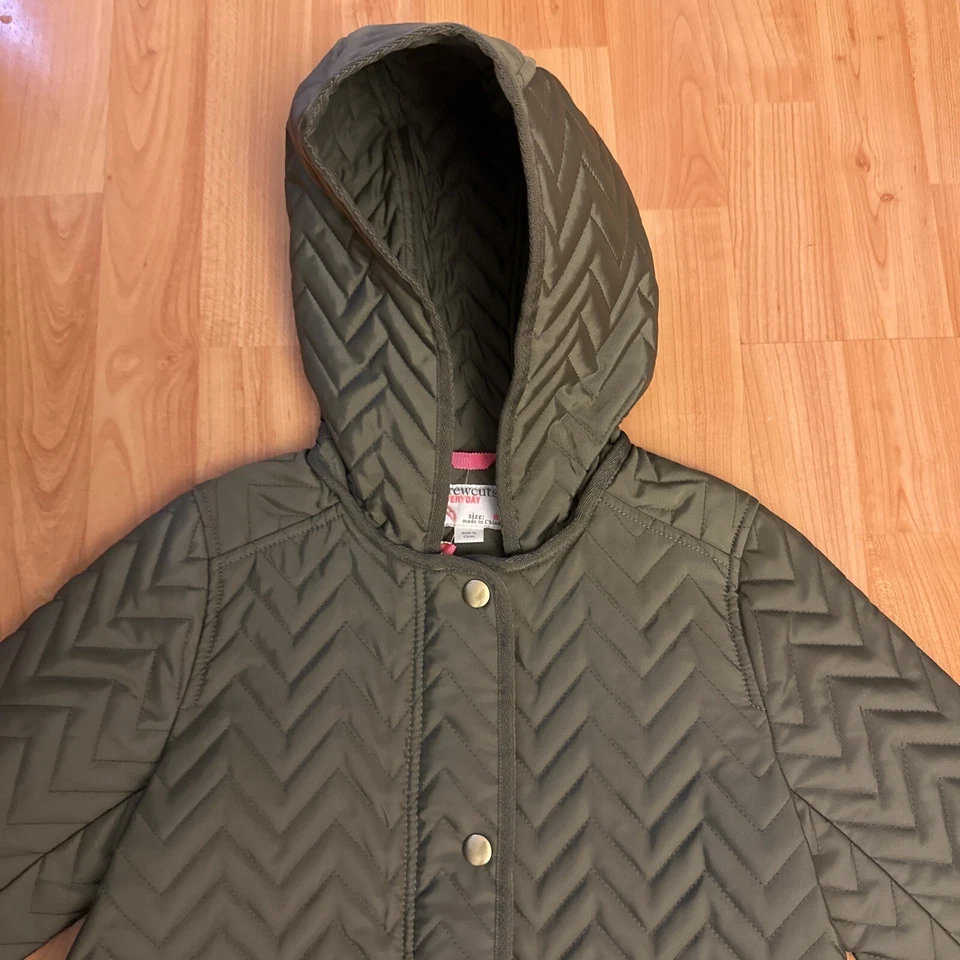 J Crewcuts каждый день девочка армия зеленый Primaloft куртка размер 8 - Изображение 3 из 4