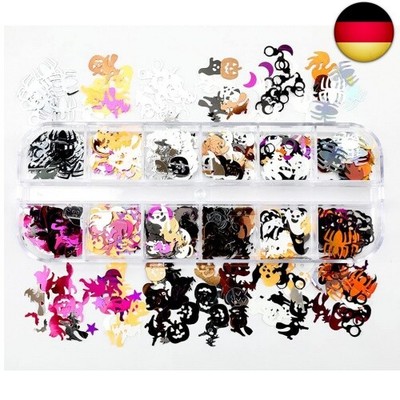 6 Gitter Bunte Flocken Glitzer Aufkleber - Für Nageldesign, Harz-Basteln & DIY-Dekoration