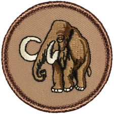 Wooly Mammoth Patrol Patch - 2" Round Embroidered Patch