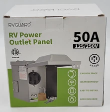 RVGUARD RV POWER OUTLET PANEL 50A LOCKABLE