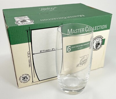 Cristal d Arques Master Collection Lead Crystal Cooler Glasses 15 oz - SET OF 6