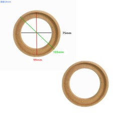 2 Pcs 3.5" Inch MDF Speaker Ring Speaker Mounting Spacer Rings W/ Bezel For Car