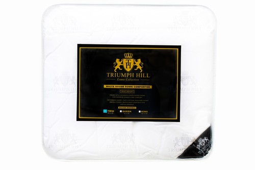 Triumph Hill 100 % natürliche Gansdaune 100 % Jacquard Baumwolle Bettdecke Twin - Bild 2 von 3