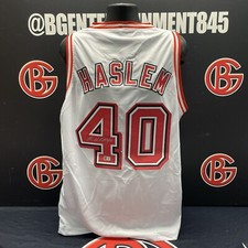 Udonis Haslem Autographed Retro Miami Heat Jersey Signed Beckett BAS COA