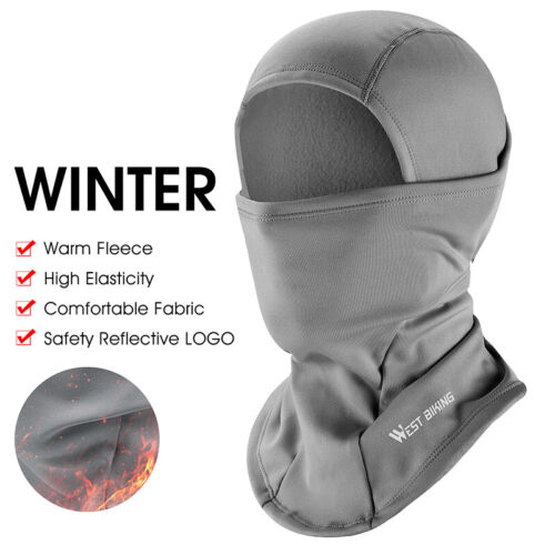 WEST BIKING Winter Fleece Sports Cycling Full Face Mask Balaclava Headgear Hat - Picture 14 of 18