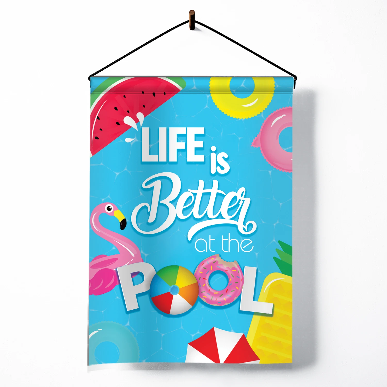 Welcome To Our Pool Flag, Summer Swimming Pool Flag Decor