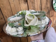 Soy Wax Hand Poured Candle Mirror Wedding Table Centrepiece Birthday Mothers