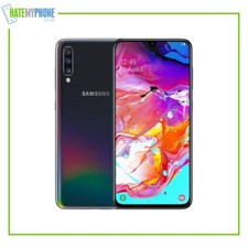 Samsung Galaxy A70 Black Unlocked 128GB 6.7" 32MP Triple Cam Android Smartphone