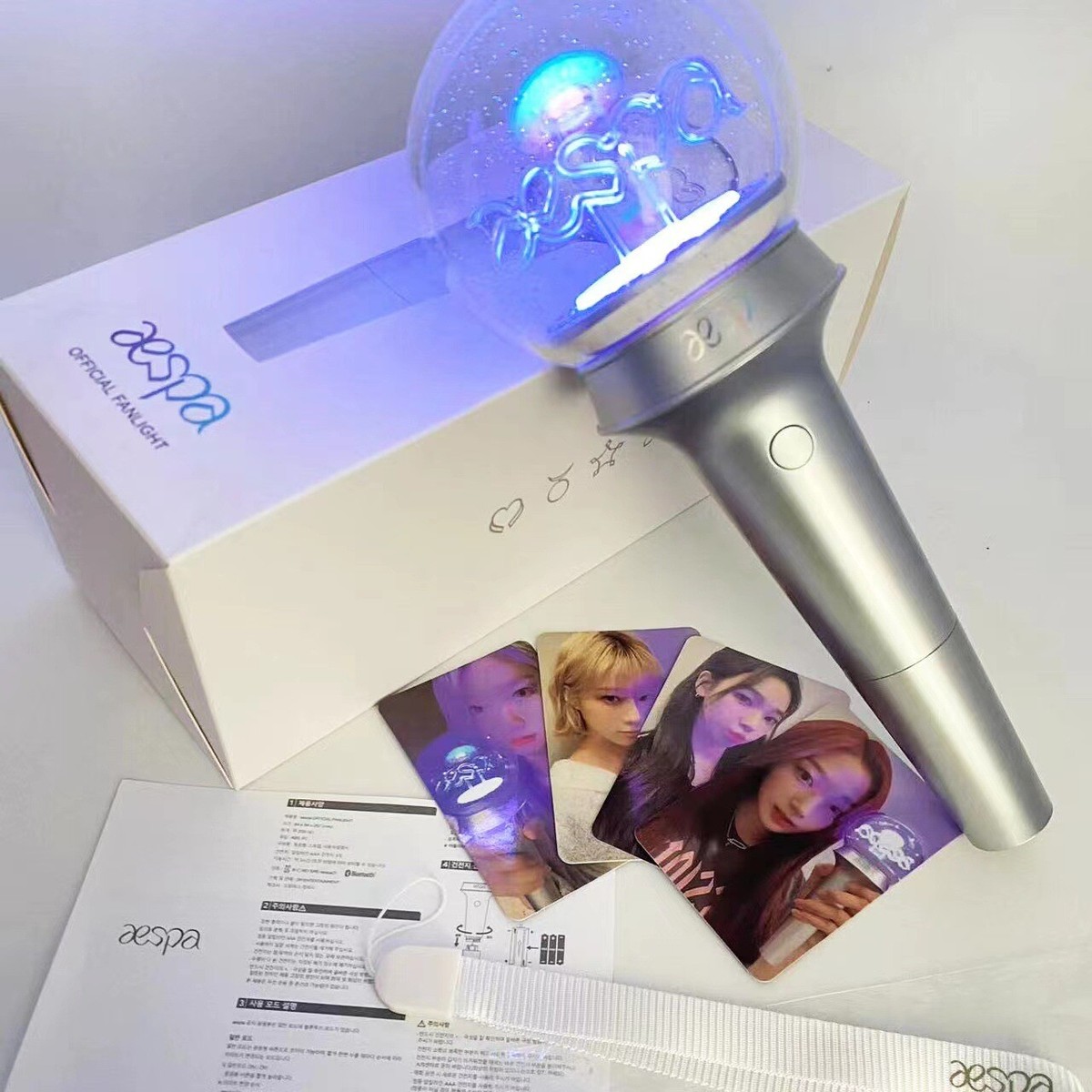 aespa OfficialLightStick　ニンニン　ペンライト Aespa NINGNING Fans Concert Glow Light Stick Hand Butterfly