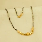 Black Beads Gold Plated Mangalsutra Necklace for Women Ethnic Fashion Jewelry