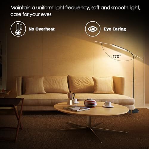 Dimunt LED Floor Lamp, Bright 15W Floor Lamps for Living Room with 1H