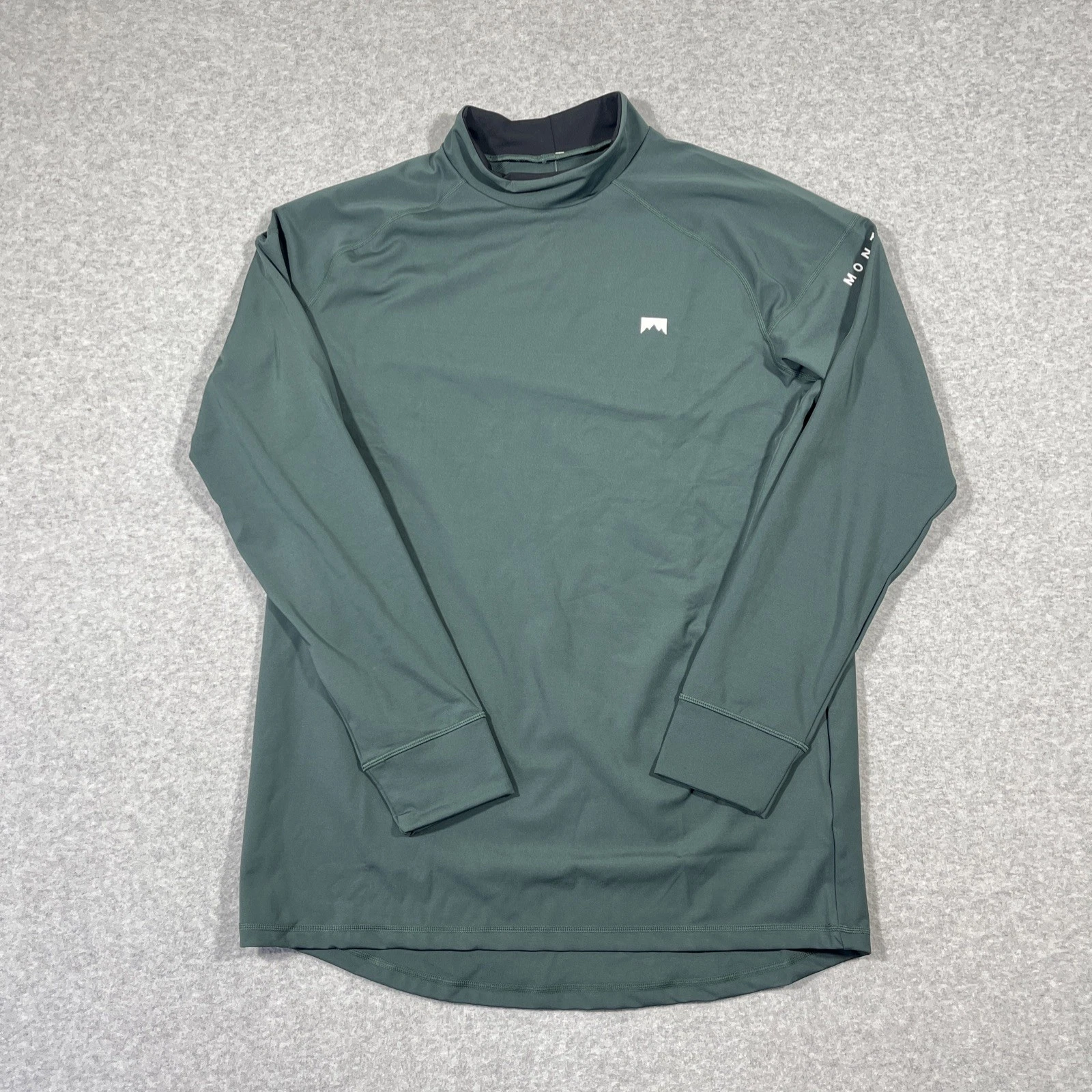 NWT MonTec Zulu Men M Dark Atlantic Performance Mock Neck Ski Base Layer Top