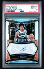 PSA 10 - AJ JOHNSON #/249 Auto - 2024 Select Rookie RC Signature MILWAUKEE BUCKS