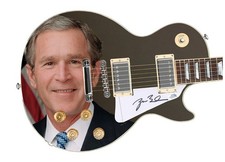 President George W. Bush Signed Custom Graphics Guitar ACOA