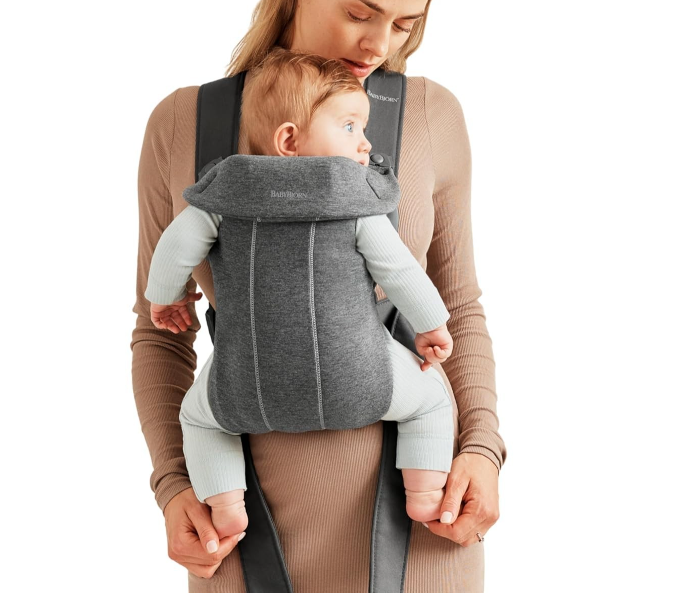 BabyBjörn Baby Carrier Mini in Heather Gray Cotton-image