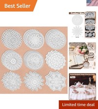 27 Pcs 6 Inch White Lace Doilies for Table, Vintage Crochet Table Placemat Handm