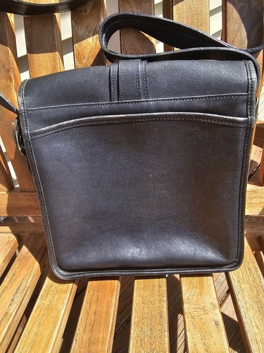 VTG Joseph Daniel New York Genuine Leather Black Crossbody purse Made In USA - Picture 3 of 6
