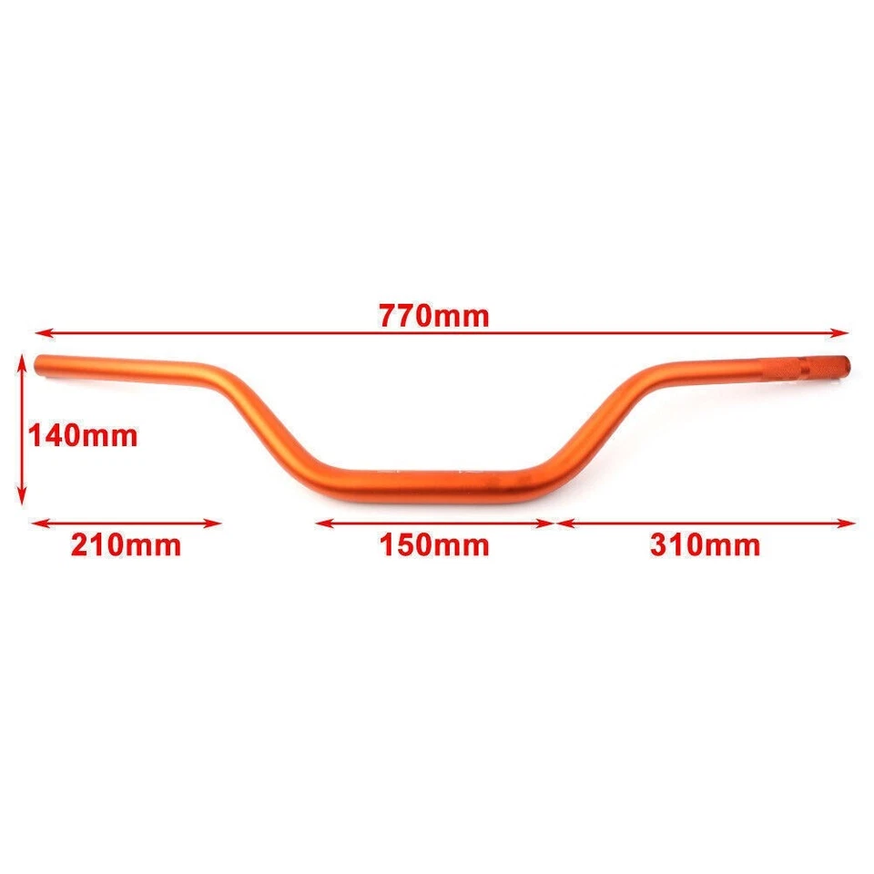 1 1/8" 28MM Mid Handlebar Handle Fat Bars Dirt Pit Bike Enduro ATV MX Motorcycle - Image 3 of 4