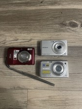 Lot Of 3 Digital Cameras For Parts Only, 2 Sony And Nikon Canon