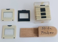 18 ELBE-PLASTIK GERMANY Plastic Glass 35mm Slide Mounts w/ Glass  Slide Pusher