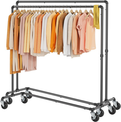 Heavy Duty Z Clothing Rack - 2PCS with Lockable Wheels, 250LBS Capacity