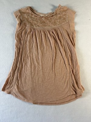 Lucky Brand Sleeveless Shirt Coral Size M Tank