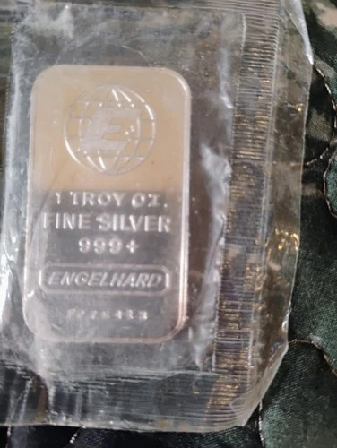 Engelhart 1 Ounce Silver Bar. Factory Sealed. .999 Fine Silver. Ser. FP76413