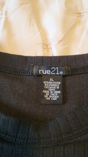 Rhinestone Angel Y2k Rue21 Black Baby Tee - Picture 5 of 6
