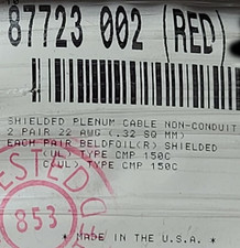 Belden 87723 22/2P FEP/PVDF Indiv. Shields Twist Pair Audio/Control Cable /25ft