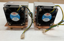 2x Dynatron Xeon CPU Coolers Heatsink DF126025BU 60mm 12V 0.8A Fans Copper Base
