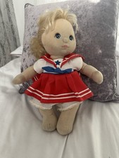 Mattel 1980’s My Child Doll Vintage Sailor Dress Long Blonde Hair Brown Eyes