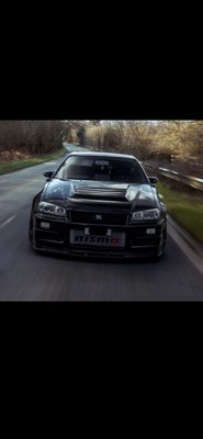 Original Ganador side mirrors Nissan Skyline R34 Black