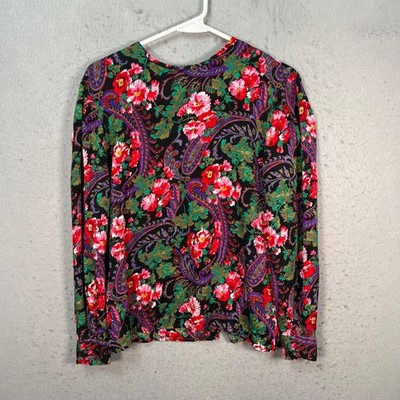 Vintage Constance Saunders For Richard Warren II Floral & Paisley Blouse