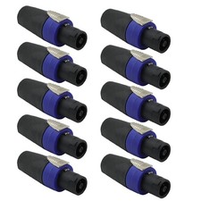 10PC NL4FX 4 Pole Locking SpeakON Connector Adapter Cable For Neutrik NL4FC US