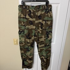 Military Cargo Pants Mens Ripstop BDU Camouflage Pockets Medium Reg