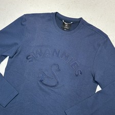 Swannies Camden Crewneck Pullover Mens Medium Navy Blue Performance Golf Casual
