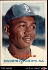 1957 Topps #115 Jim Gilliam Dodgers 7 - NM
