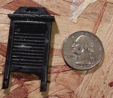 Vintage 70s Dollhouse Miniature Washboard Metal 2 inch