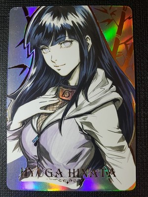 Naruto Shippuden Hinata Goddess Anime Holo Gold Foil Art Card ACG