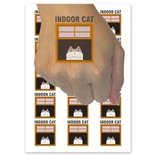 Indoor Cat in Window Temporary Tattoo Water Resistant Fake Body Art Set