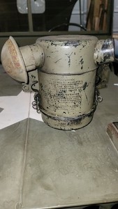 M38 Willys Jeep Oil Bath Air Filter + "mushroom" Snorkel Cap (Original)