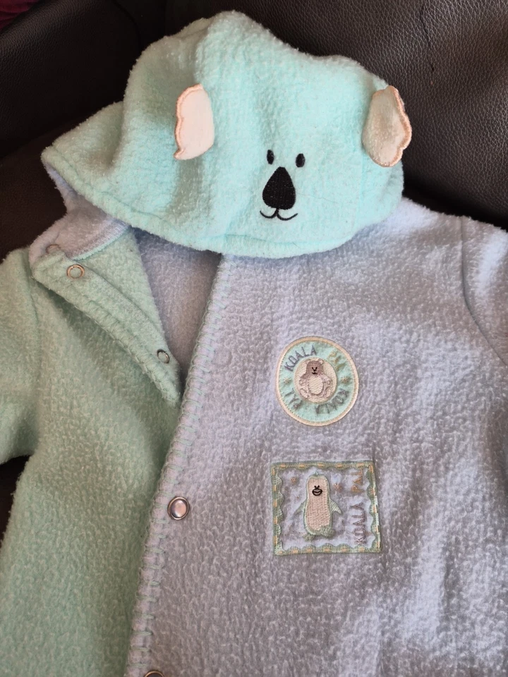 Vintage Koala Kids 3-6m Button Up One Piece With Half Sleeves - Image 2 of 4