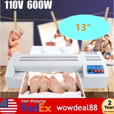 13" Laminating Machine A3 A4 Thermal Laminator Machine 4 Roller Hot Cold Film