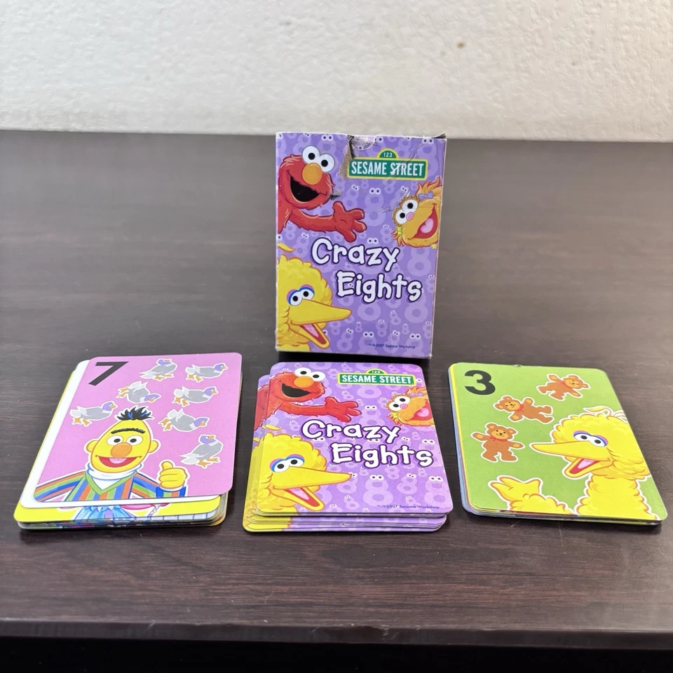 Juego de cartas vintage Sesame Street Crazy Eights  Foto 3 de 4