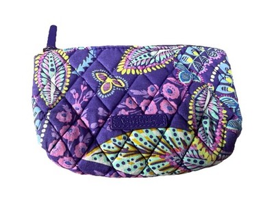 Vera Bradley Mirror Cosmetic Bag Quilted Batik Leaves 1522-J99
