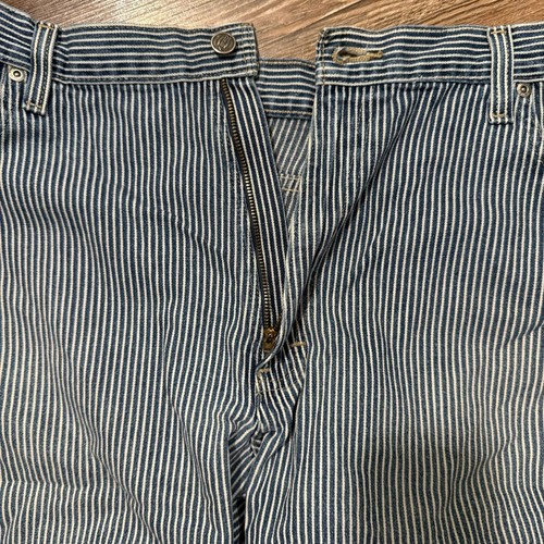 Dickies Denim Shorts 38 Blue Hickory Stripe Workwear Baggy Skate Y2K Supreme - Picture 13 of 24