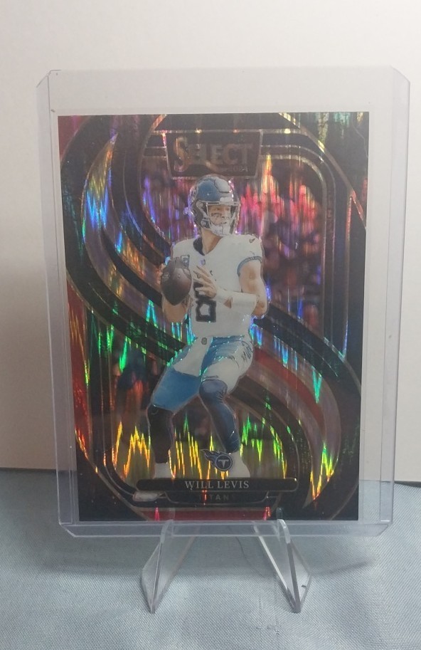 2024 Panini Select - Premier Level Will Levis #200 Black & Red Shock Prizm